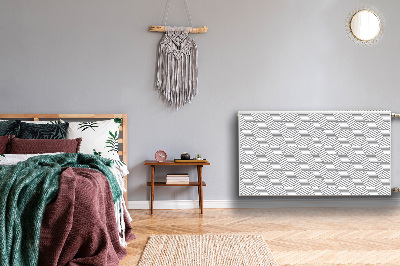 Cache radiateur déco Cubes 3d gris