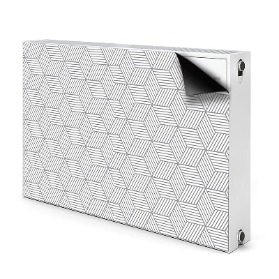 Cache radiateur déco Cubes 3d gris