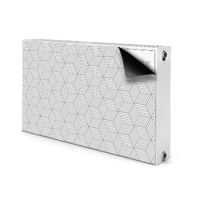 Cache radiateur déco Cubes 3d gris