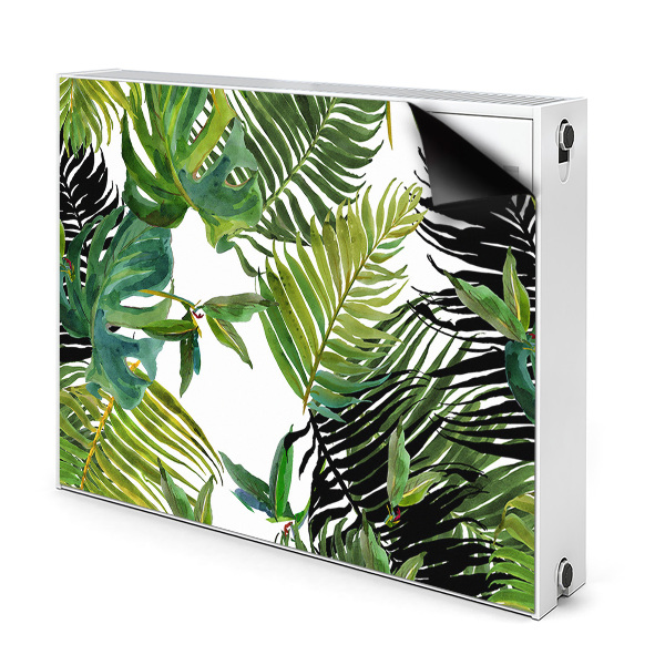 Cache radiateur déco Feuilles tropicales