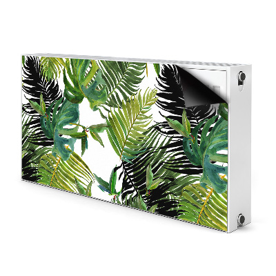 Cache radiateur déco Feuilles tropicales