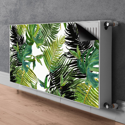 Cache radiateur déco Feuilles tropicales