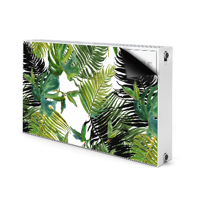 Cache radiateur déco Feuilles tropicales