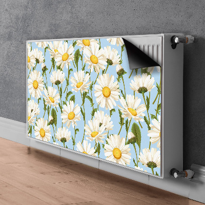 Un tapis avec un imprimé radiateur Fleurs de camomille