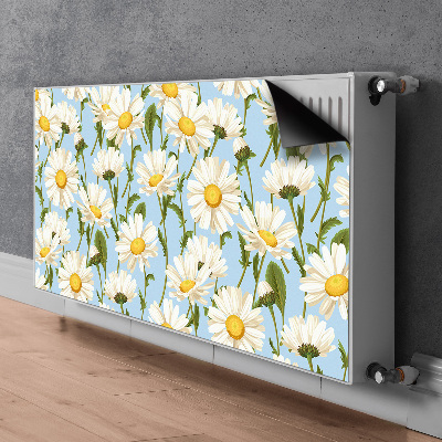 Un tapis avec un imprimé radiateur Fleurs de camomille