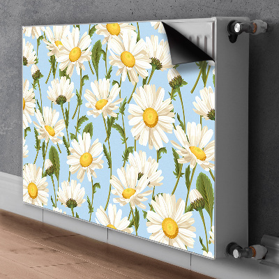 Un tapis avec un imprimé radiateur Fleurs de camomille