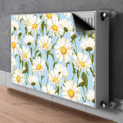 Un tapis avec un imprimé radiateur Fleurs de camomille