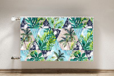 Cache radiateur déco Mosaïque tropicale