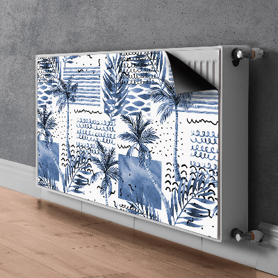 Tapis de radiateur décoratif Paume bleue