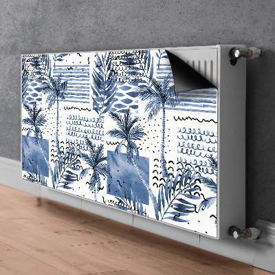 Tapis de radiateur décoratif Paume bleue