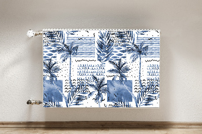 Tapis de radiateur décoratif Paume bleue