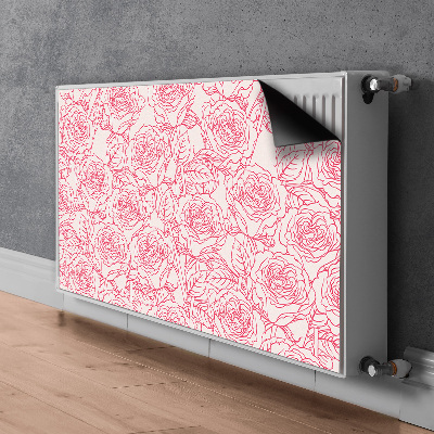 Cache radiateur déco Roses de griffonnage