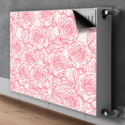 Cache radiateur déco Roses de griffonnage