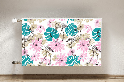 Tapis de radiateur décoratif Flamingos peints