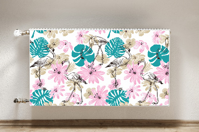 Tapis de radiateur décoratif Flamingos peints