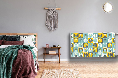 Un tapis avec un imprimé radiateur Motif floral