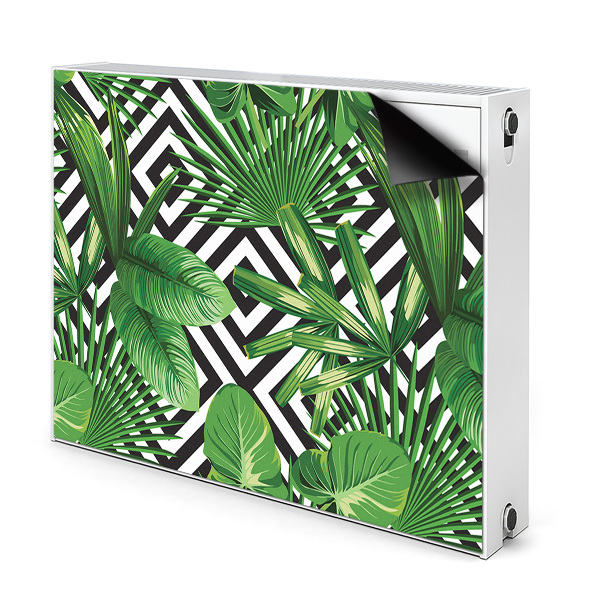 Cache radiateur déco Feuilles tropicales