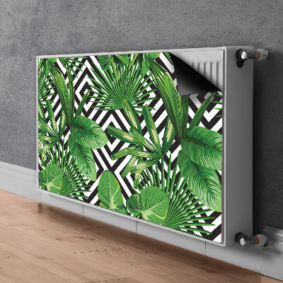 Cache radiateur déco Feuilles tropicales