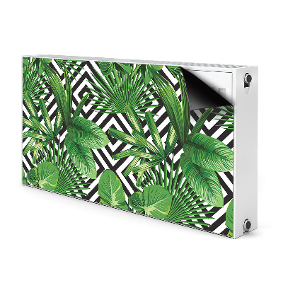 Cache radiateur déco Feuilles tropicales