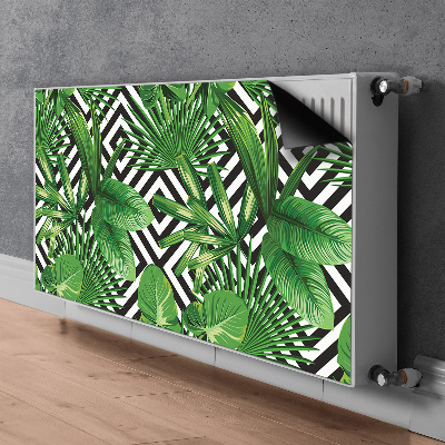 Cache radiateur déco Feuilles tropicales