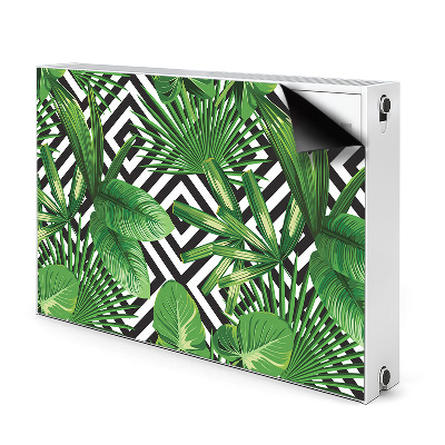 Cache radiateur déco Feuilles tropicales