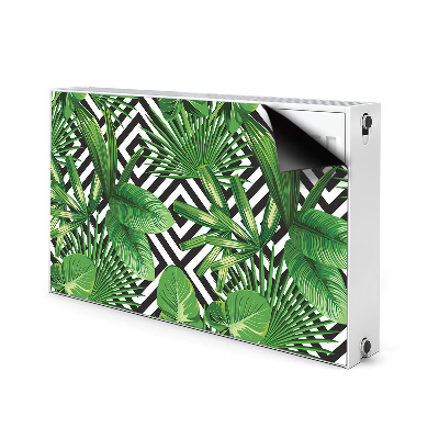 Cache radiateur déco Feuilles tropicales