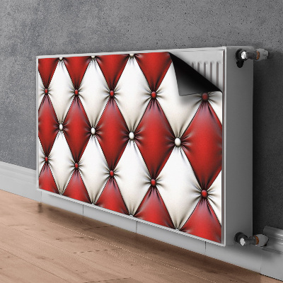 Cache radiateur déco Modèle de pik blanc et rouge