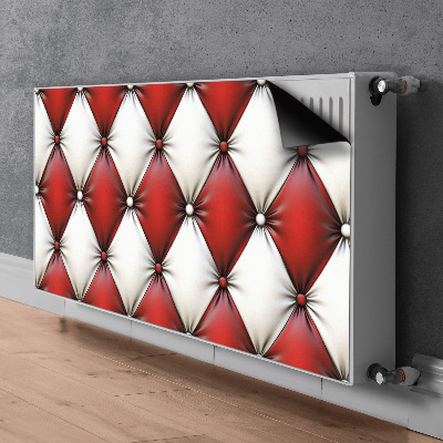 Cache radiateur déco Modèle de pik blanc et rouge