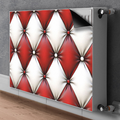 Cache radiateur déco Modèle de pik blanc et rouge