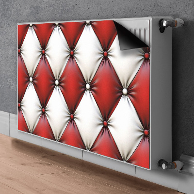 Cache radiateur déco Modèle de pik blanc et rouge