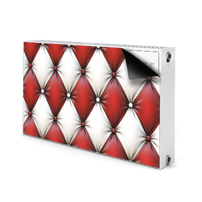 Cache radiateur déco Modèle de pik blanc et rouge