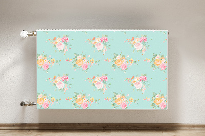 Cache radiateur déco Bouquets pastel