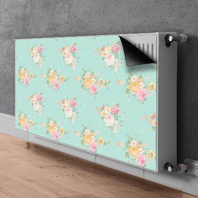 Cache radiateur déco Bouquets pastel