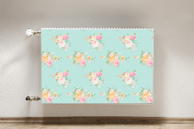 Cache radiateur déco Bouquets pastel