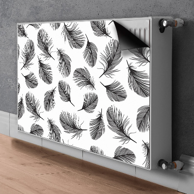 Cache radiateur déco Plumes dessinées