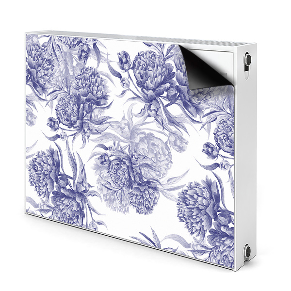 Aimant cache radiateur Pivoines violettes