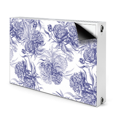 Aimant cache radiateur Pivoines violettes