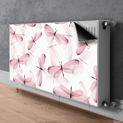 Cache radiateur déco Libellules roses