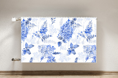 Tapis de radiateur décoratif Hortensia bleue