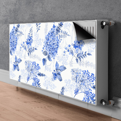 Tapis de radiateur décoratif Hortensia bleue