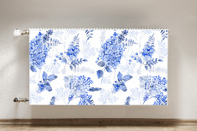 Tapis de radiateur décoratif Hortensia bleue