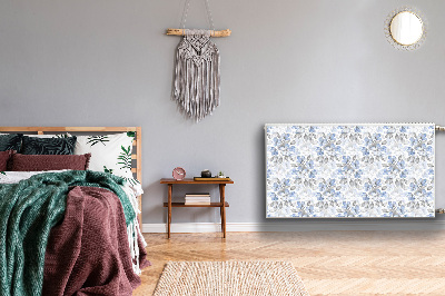 Un tapis avec un imprimé radiateur Fleurs