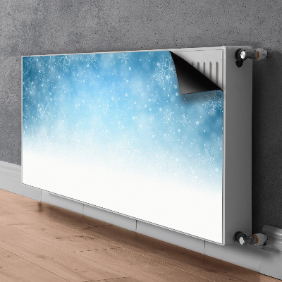 Cache radiateur déco Modèle d'hiver des flocons de neige