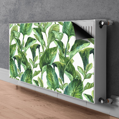 Cache radiateur déco Feuilles tropicales