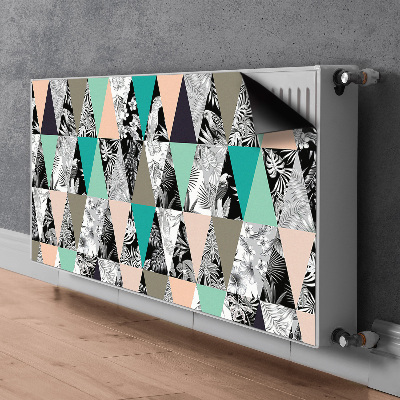 Cache radiateur déco Patchwork tropical