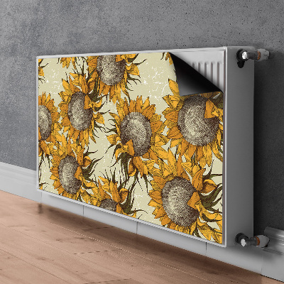 Cache radiateur déco Tournesols rétro