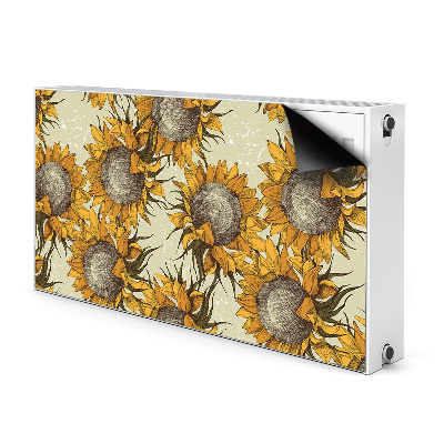 Cache radiateur déco Tournesols rétro