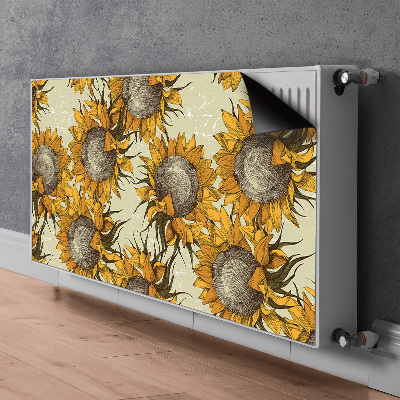 Cache radiateur déco Tournesols rétro