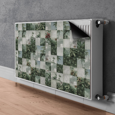 Cache radiateur déco Patchwork tropical