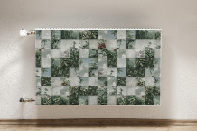 Cache radiateur déco Patchwork tropical